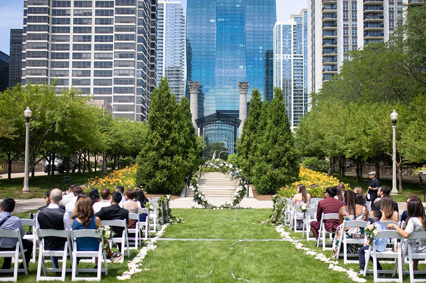 Outdoor ceremony styled by YJDecorating